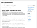 Calcul pret immobilier